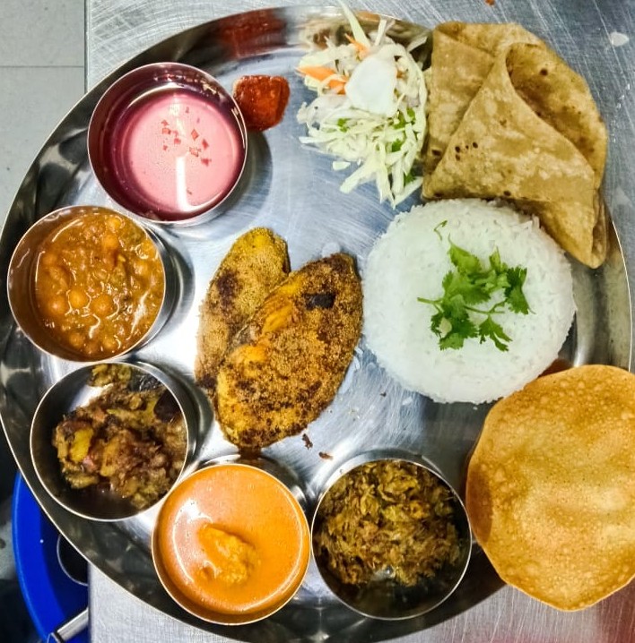 Fish thali at Ta Naa Foods